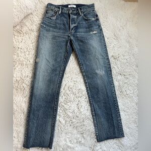 Moussy Vintage Yu Tori 18 Distressed Blue Denim Jeans